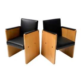 Pair of Art Deco Modernist Armchairs by Jan den Drijver for De Stijl, 1930s